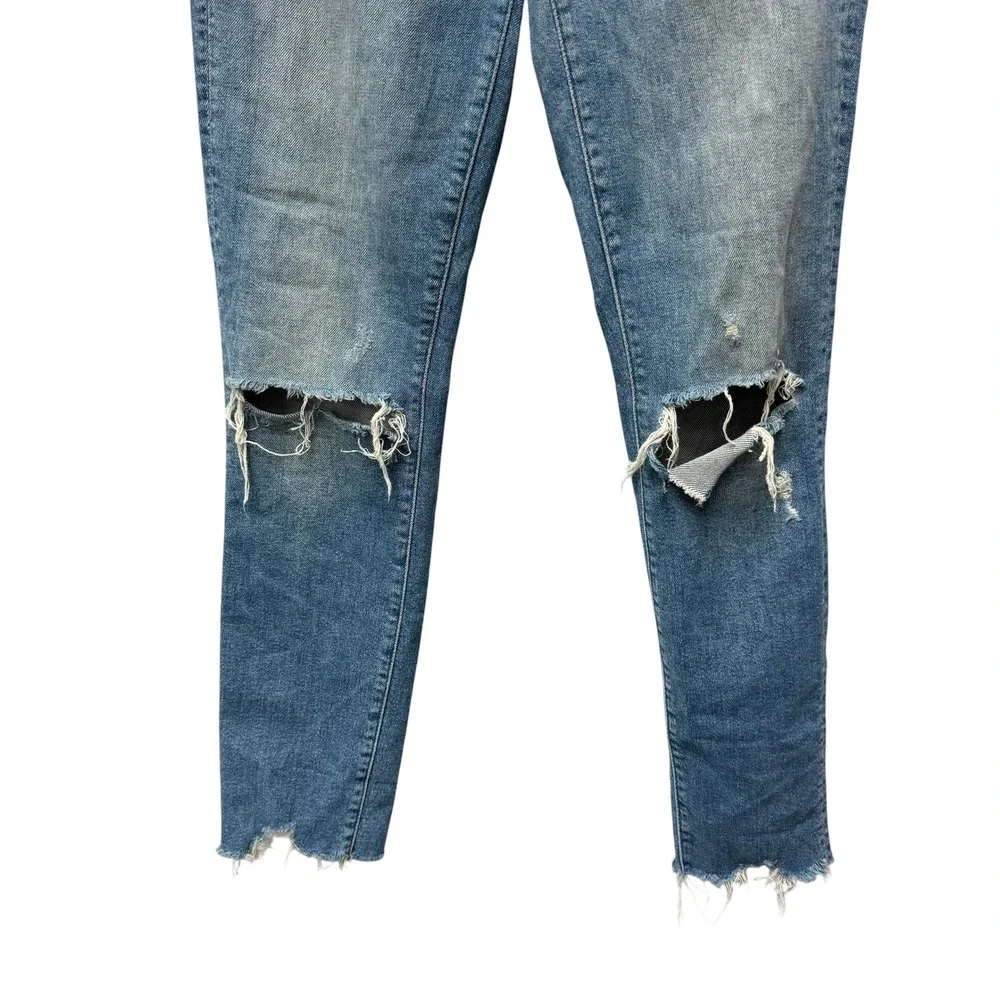 MOTHER High Waisted Looker Ankle Chew Rainbow Jeans Learning To Hula Size 25